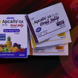 Apcalis Oral Jelly detail na balenie a obsah 3 sacky